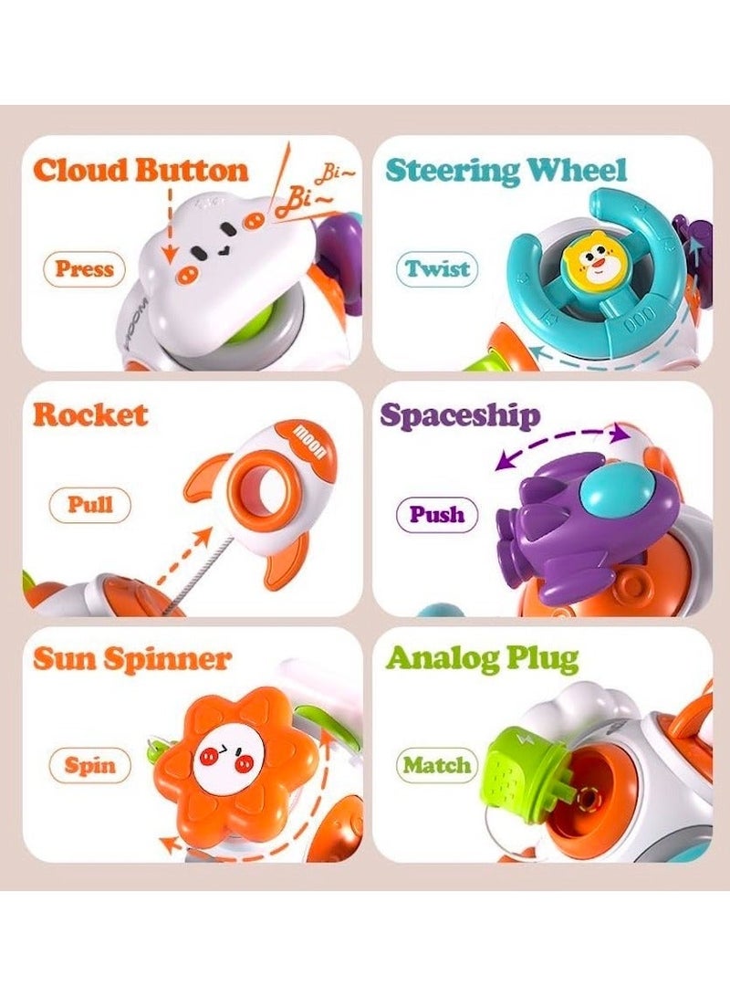 ألعاب مونتيسوري الحسية للأطفال الصغار من عمر 1 إلى 3 سنوات - أنشطة السفر - مكعب لوح النشاط - هدايا للأطفال من عمر 6 إلى 18 شهرًا - 1 إلى 2 سنة - ألعاب سفر تعليمية للأولاد والبنات - طائرة وسيارة - Image 4